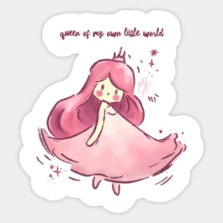 Queen of my own world (transparent background option) Sticker